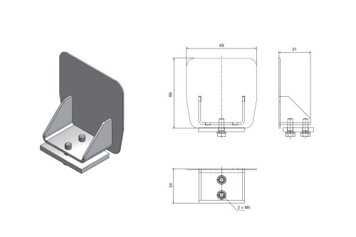 Kovová ucpávka M pro profil CP70
